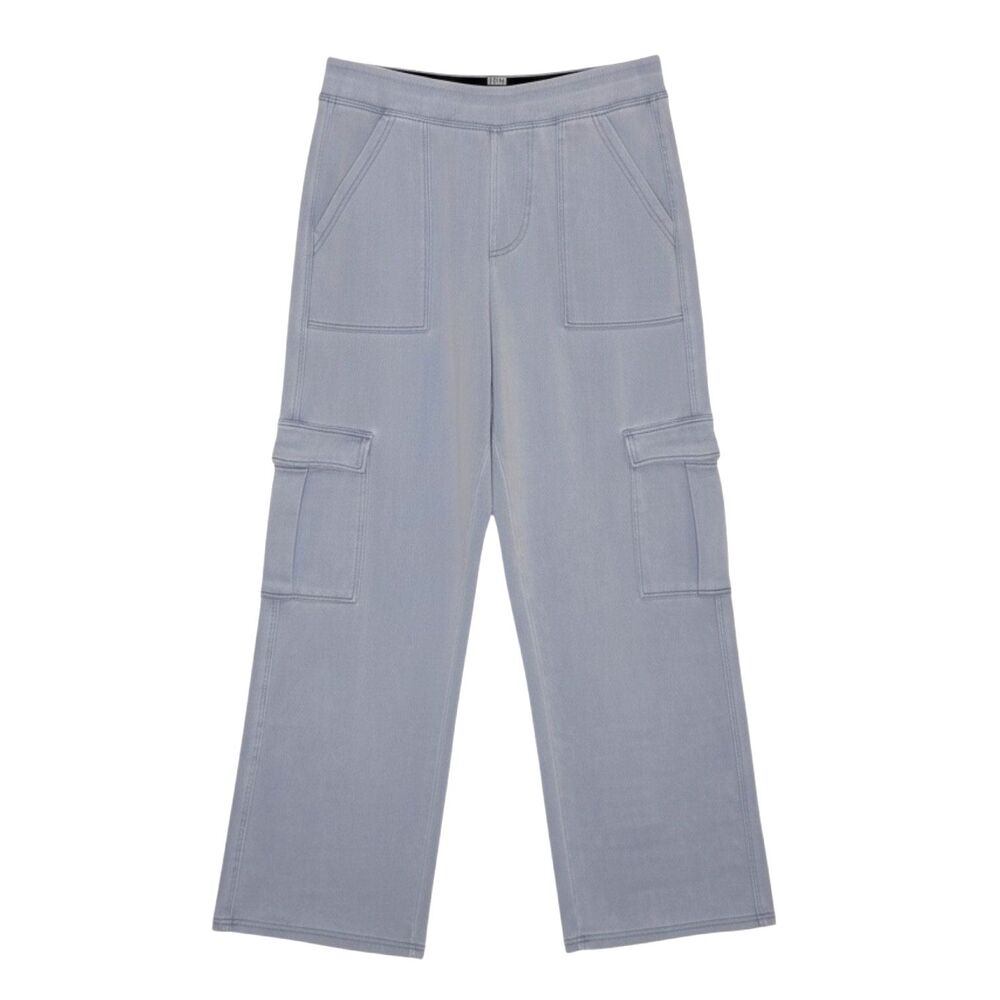 Halara Wide Leg Cargo Utility Jeans Denim Pants Pull On Light Blue XL Petite
